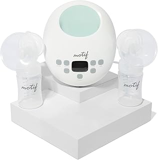 Motif Medical Luna Double Electric Pump for Breastfeeding - Portable - Hospital Grade Pump w/LED Light - Hands-Free Breast Pump, Quiet Motor Baby Breast Pump