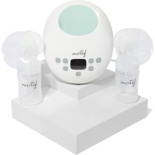 Motif Medical Luna Double Electric Pump for Breastfeeding - Portable - Hospital Grade Pump w/LED Light - Hands-Free Breast Pump, Quiet Motor Baby Breast Pump