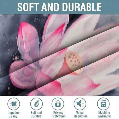 Rideau occultant 3D impression salon thermique isolant 140x200cm - 5