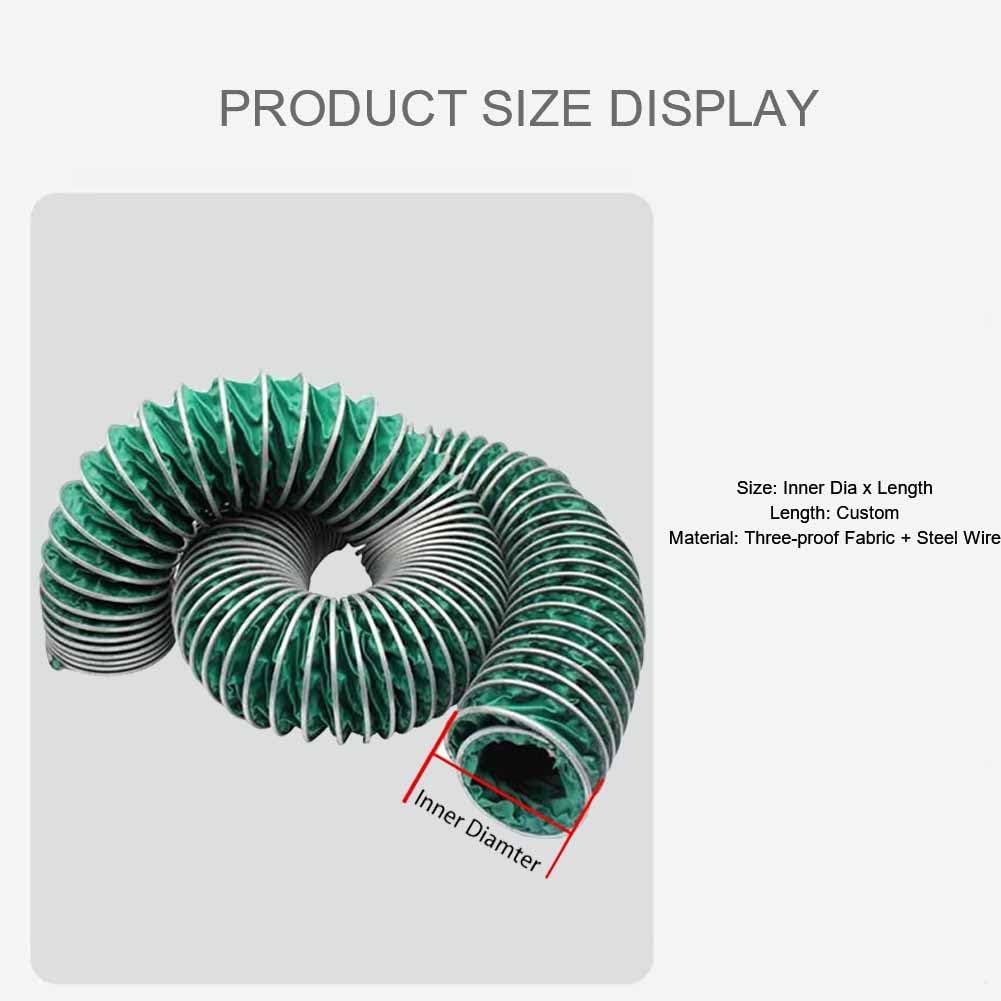 Manguera de conducto de aire flexible ignífuga para ventilación de secadora, 320 mm de diámetro, 5,9 m de longitud, incluye 2 abrazaderas, perfecta para calefacción y refrigeración, eficiencia de
