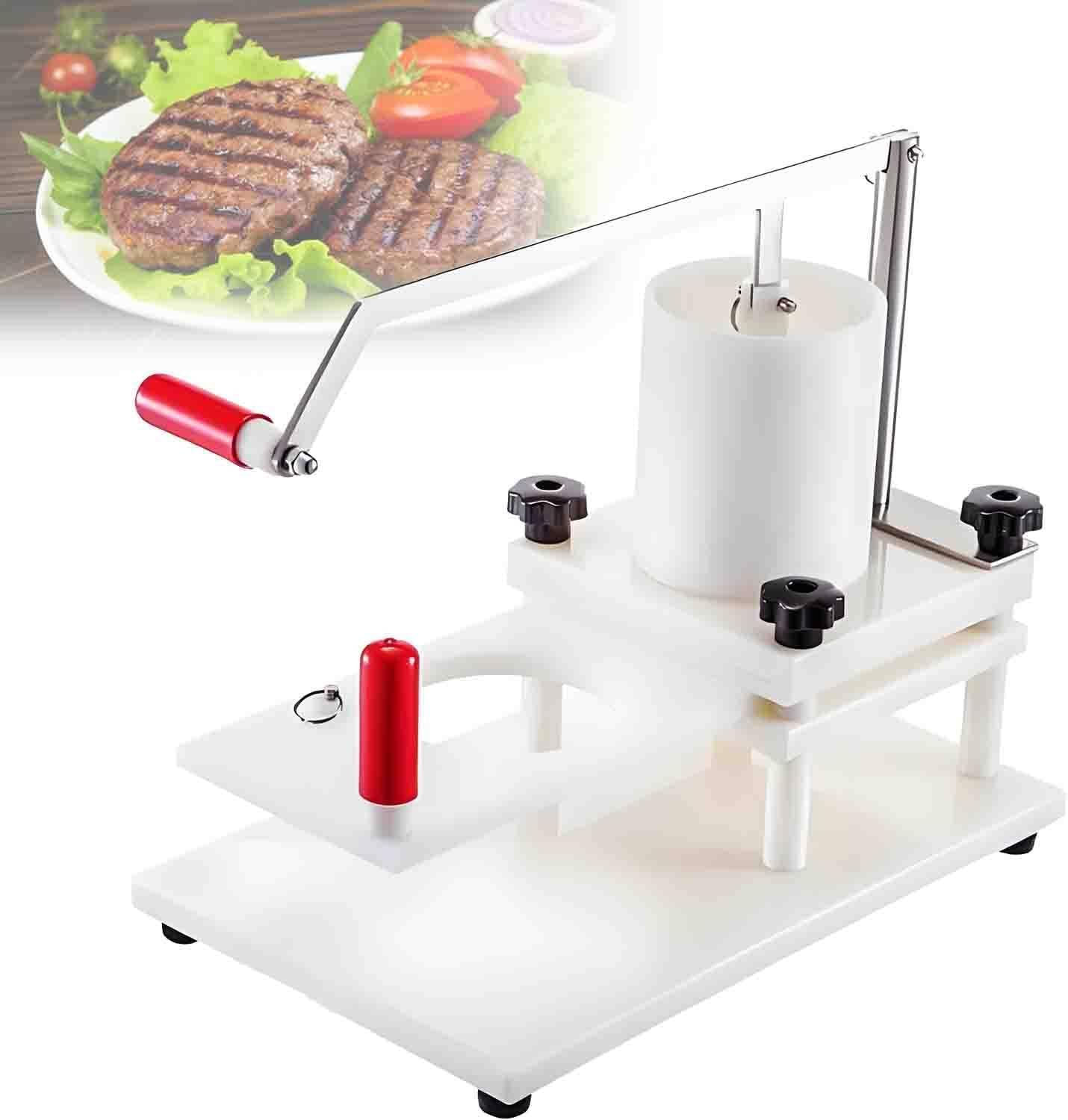 Komercyjna maszyna do hamburgerów, prasa do burgerów ze stali nierdzewnej do restauracji i ciężarówek spożywczych, ręczna maszyna do formowania mięsa 1,5 kg bezpieczna dla żywności
