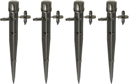 Miniatura 7 de Rain Bird MBH4PKS - Microburbujeador de riego por goteo en estaca, patrón de medio círculo de 180°, distancia de pulverización de 0-3 pies, paquete