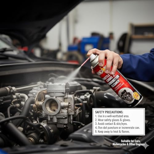 Image of Kangaroo Choke Carburettor Throttle Body Cleaner Spray | Fuel Oil Deposit Cleaner Spray 500 ML Each (Pack of 4)