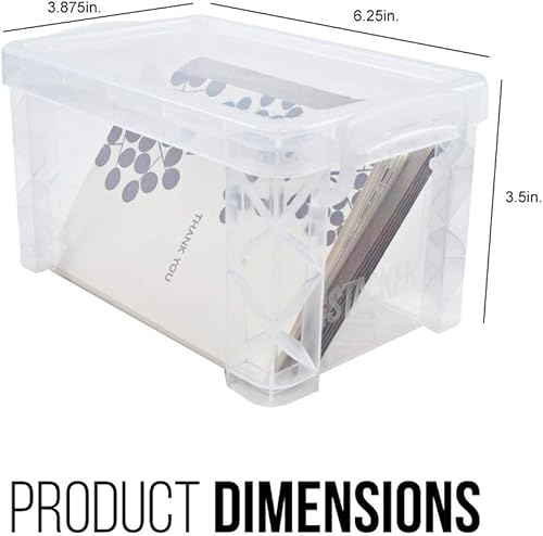 Miniatura 3 de Advantus 40307 Super Stacker - Cajas de almacenamiento, capacidad para 400 tarjetas de 3 x 5, plástico, transparente