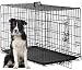 New Extra Large 48" Folding Pet Dog Cat Crate Cage Kennel With Plastic Tray W/Divider