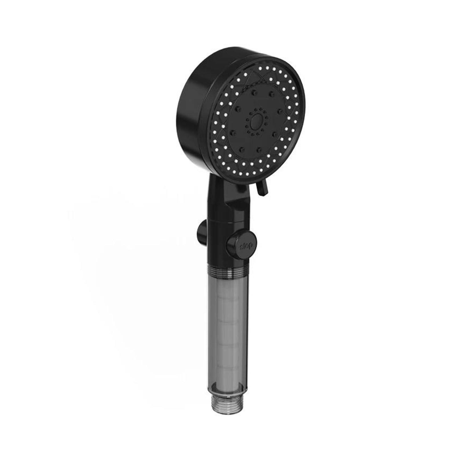 Soffione doccia filtrato con 10 modalità di spruzzo, soffione doccia portatile ad alta pressione, risparmio idrico, resistenza alle cadute, ugello per doccia da bagno(Black Shower head)