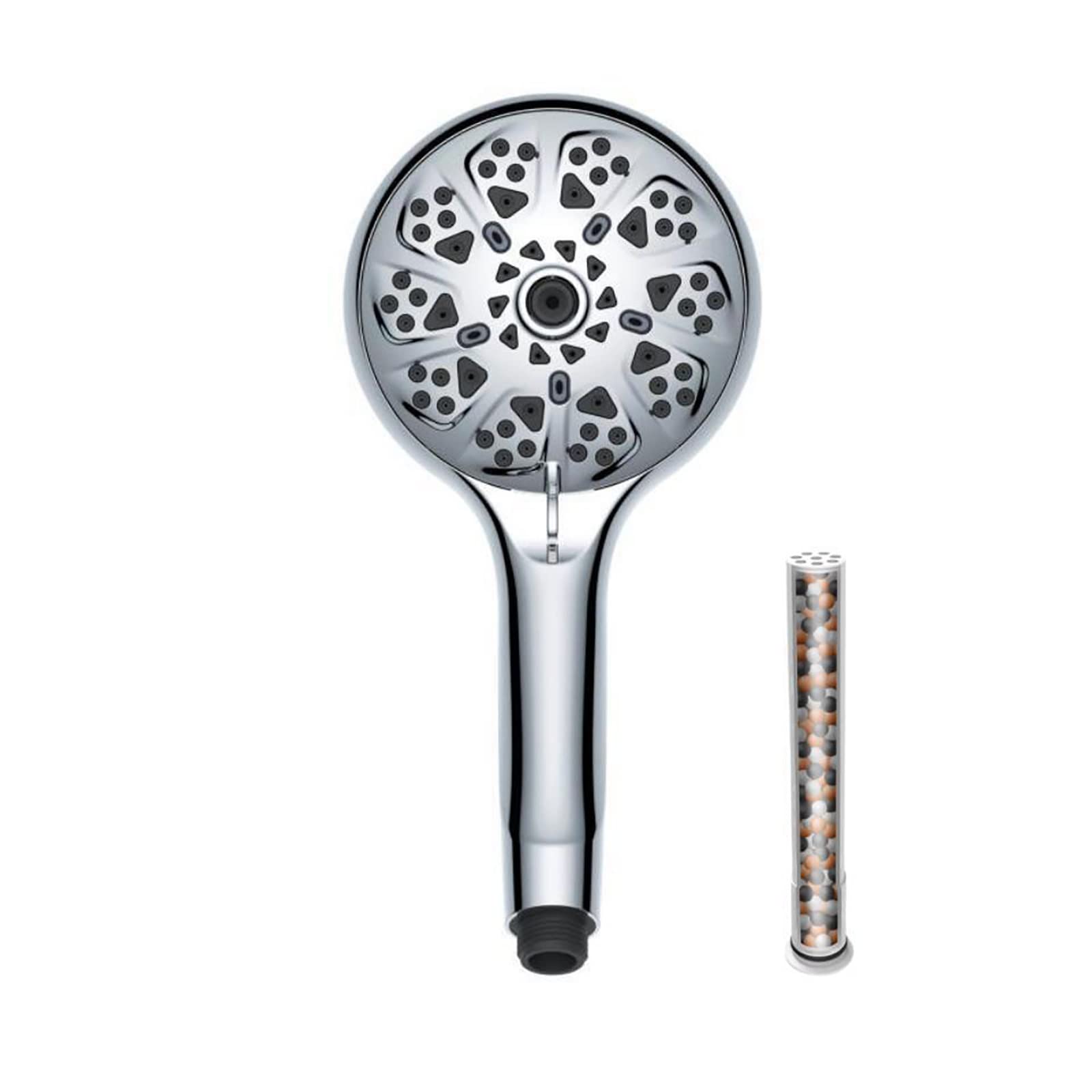 SWHC Filtración Alcachofa Ducha, 10 Modos ABS Alta Presión Antical Alcachofa de Ducha de Mano con Manguera, Soporte, Fácil de Instalar, Cromado G1/2 Ajuste Universal Duchas de Baño Alcachofa