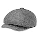 Produktbild Coucoland Schirmmütze Newsboy Flat Cap Gatsby Barett Cap Herren Schiebermütze Baskenmütze 1920s Stil Herren Gatsby Kostüm Accessoires (Grau, M)