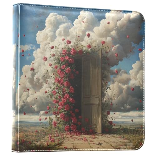 Álbum de fotos con adhesivo autoreposicionable, cuaderno scrapbooking DIY, cubierta de PU Leather rose, con 3 anillas, 40 páginas, tamaño 8x10 para recuerdos miniatura 1