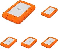 Vista 14 de LaCie Rugged HDD Externo Portátil de 5TB - Compatible con USB 3.0/2.0, Resistente a Golpes/Polvo/Lluvia para Mac y PC, Naranja, Gris
