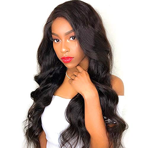 Human Hair Lace Front Wigs Mironica Body Wave Wig Human Hair for Black Women Pre plucked with Baby Hair Brazilian 150% Density Virgin Natural Color Frontal 13×4 Free Part 100% Unprocessed 8A 24 Inch