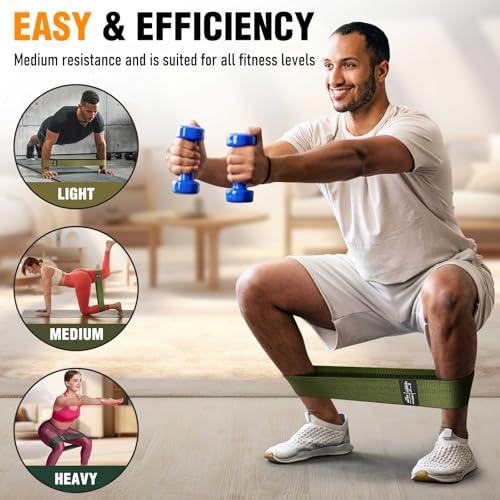 image for COOBONS FITNESS Fabric Resistance Bands for Working Out - Exercise Ban