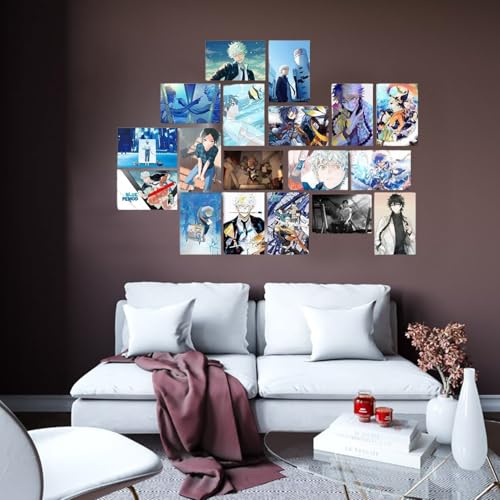 Image of ATEVON Blue Period Anime Wall Collage Kit - Pack of 18 Posters (4x6 Inches) Featuring Yatora Yaguchi, Ryuji Ayukawa, and Yotasuke Takahashi - Unframed Art Prints for Room Decor