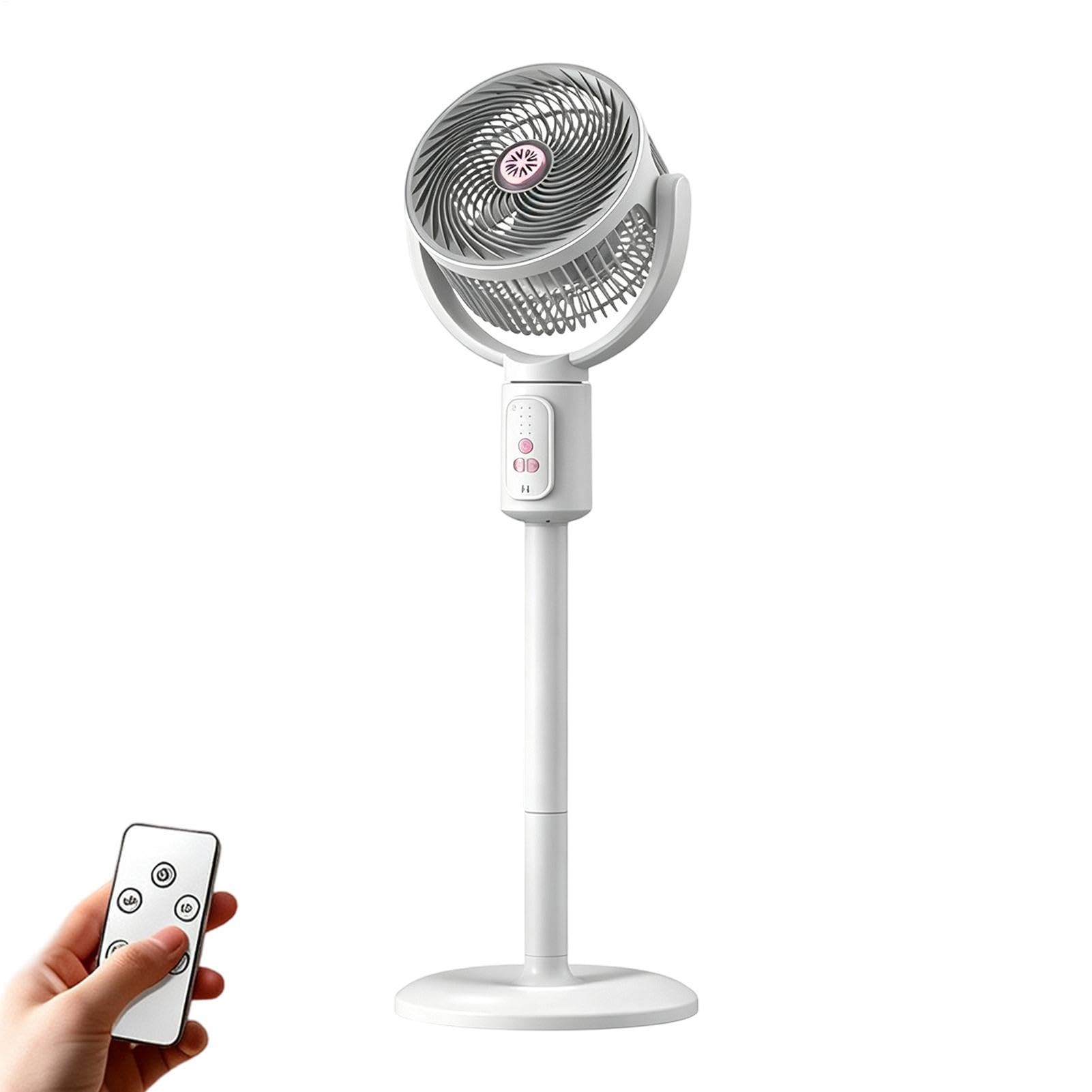 Ventilatore A Piantana Con Telecomando 5 Velocità 180° Oscillante Timer 8h | Ventilatore Circolazione Aria Per Cucina Ufficio Domestico Dormitorio Lavoro Studio Sonno Campeggio
