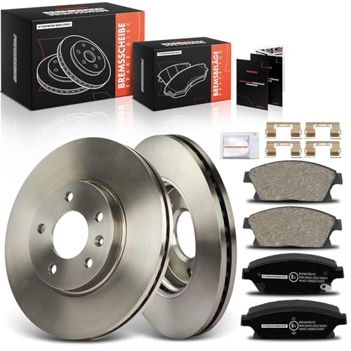 Frankberg Brake Kit incl. 2x Brake Disc + 4x Brake Pad Front Compatible with Astra J Caravan P10 Zafira Tourer C P12 Astra J GTC Astra J P10 Replace# 1605263