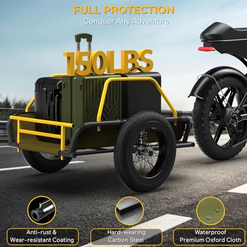 MOVCAN 2 in 1 Bike Cargo Trailer and Wagon Cart, Bike