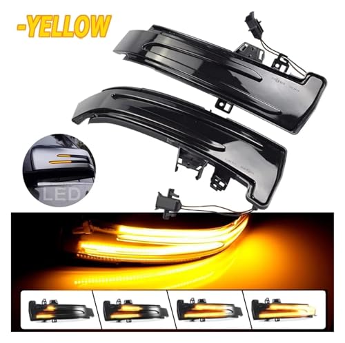 Espejo retrovisor Benz W204 W212 con luz LED dinámica intermitente para evitar averías 2