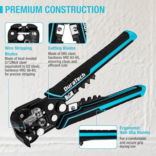 DURATECH Self-Adjusting Wire Stripper/Crimper/Cutter for Electrical Work - Image 5