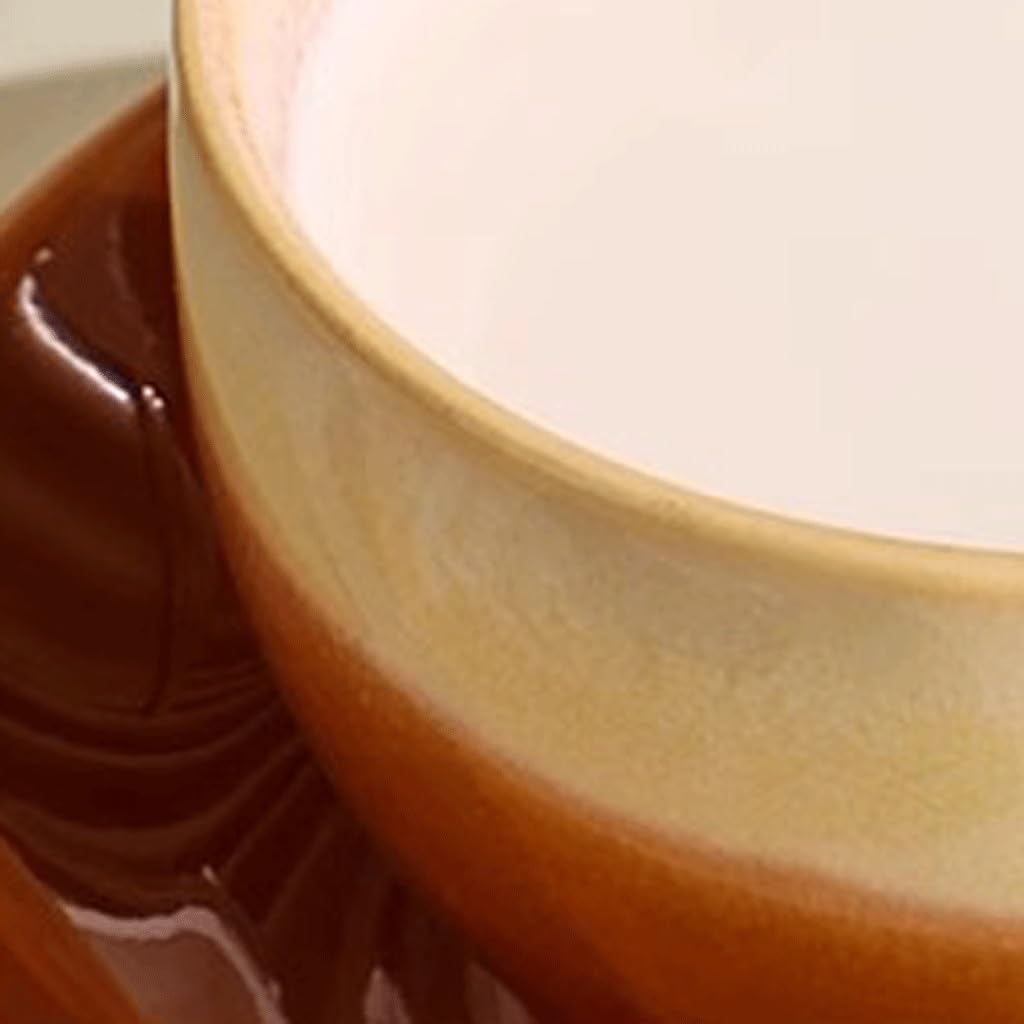 ULTRAWAVE Kubki retro ceramiczny kubek do kawy latte art z tacą popołudniowa herbata filiżanka do kawy i spodek zestaw kubek do kawy (A)