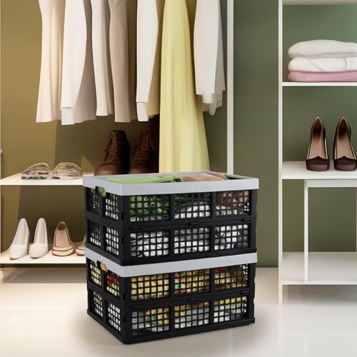 Caisse de rangement plastique pliable pour organiser le salon - 4
