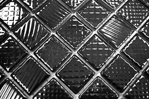 Piastrelle a mosaico, nero lucido, struttura