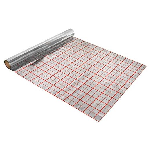 Lámina de rejilla para calefacción por suelo radiante, 50 m2, lámina de aluminio de grosor 75 µm