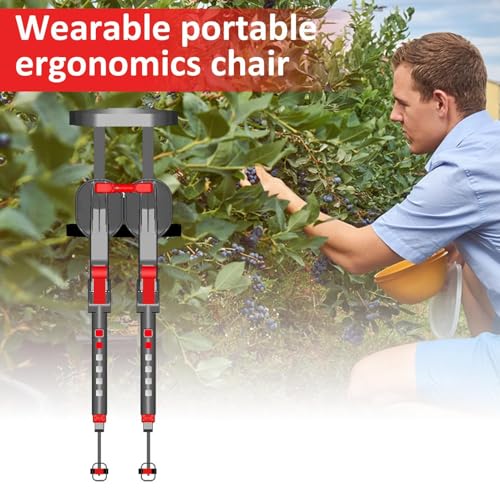Chaise portable exosquelette pliable avec attelle de jambe réglable - 8