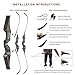 oubert 60 Inch Left Hand Black Hunter Recurve Bow 20-60lbs Bow and Arrow Set for Adults Wooden Riser Archery Bow Set with Stringer Tool Takedown Bow for Outdoor Hunting Shooting (30LBS)