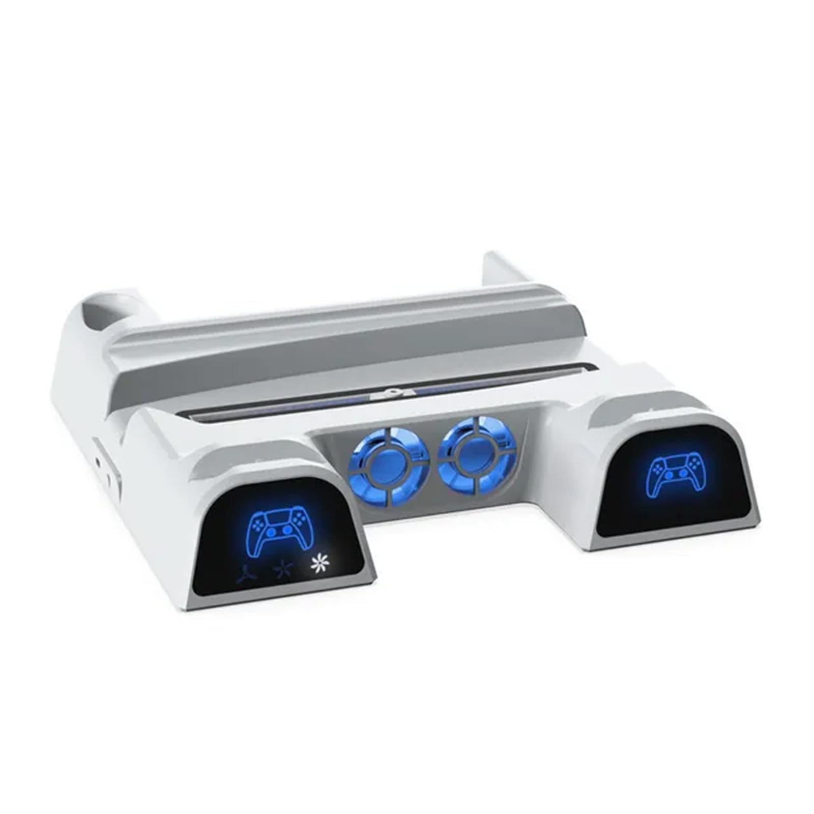 Soporte para cargador de controlador, base de base, soporte de ventilador de refrigeración con ranura de almacenamiento de disco de juego de 11 bits para consola de juegos P5, soporte de cargador de