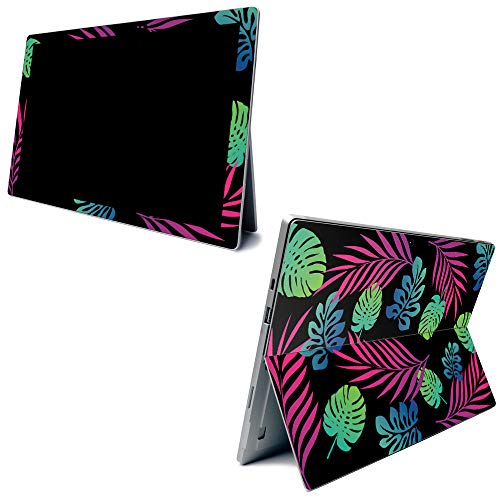 Image of MightySkins Carbon Fiber Skin for Microsoft Surface Pro 7 - Neon Tropics | Textured Carbon Fiber Finish | Easy to Apply, Remove, and Change Styles | Made in The USA