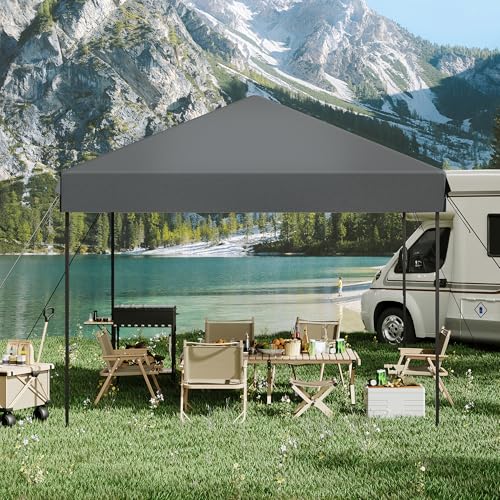 Easy-Push Pop Up Canopy, One Person Instant Setup Outdoor...