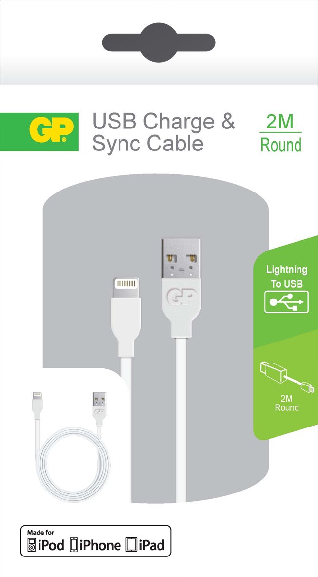 Cable Lightning 2m de carga GP CB21 ideal para usar el móvil en el sofá 2