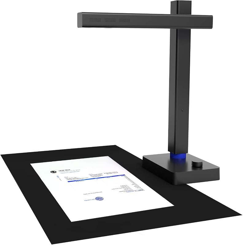 Escáner de documentos portátil A4 Shine800 Pro, cámara de documentos de 8MP | Reconocimiento OCR multilingüe, cámara USB Doc para demostración en vivo, conferencias web, enseñanza remota, para macOS y Windows