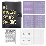 Photo Gallery 100 envelope challenge binder, easy and fun way to save €5,050, savings challenges binder, 100 envelope challenge kit, savings challenges book with envelopes