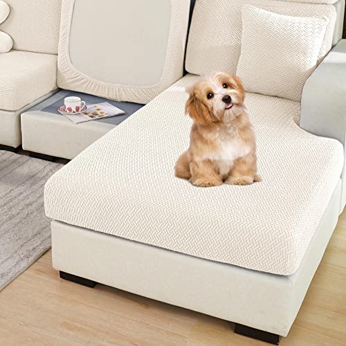 2023 New Wear-Resistant Universal Sofa Cover, Stretch Couch Cushion Slipcovers Replacement, Anti-Slip L Shape Sofa Covers, Chaise Lounge Sofa Slipcover (Weave White,M Back Cover ) #TOP4