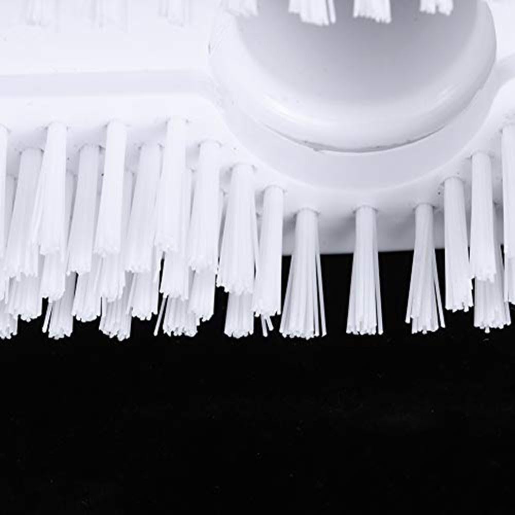 Spazzola da parete curva per piscine: testa di aspirazione con colla assorbente per la pulizia profonda delle piastrelle dei pavimenti, 46 cm, colore: bianco
