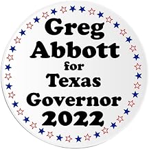 Greg Abbott for Texas Governor 2022-3 Inch Circle Sticker 3" x 3" - Election