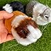 Basuo-9Q 3 Pcs Assorted Color Realistic Hamster Figurines Plush Toys – Lifelike Guinea Pig Stuffed Animals, Home Decor, Kids Gift, Party Favors, Rodent Photo Props