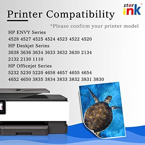 starink 302XL Replacement for HP 302 Ink Cartridges Combo Pack Compatible with HP ENVY 4520 4524 4527 4521 4522 HP Officejet 3830 3831 3832 4650 5230 5232 HP DeskJet 2132 2134 3630 (Black,Tri-Colour)