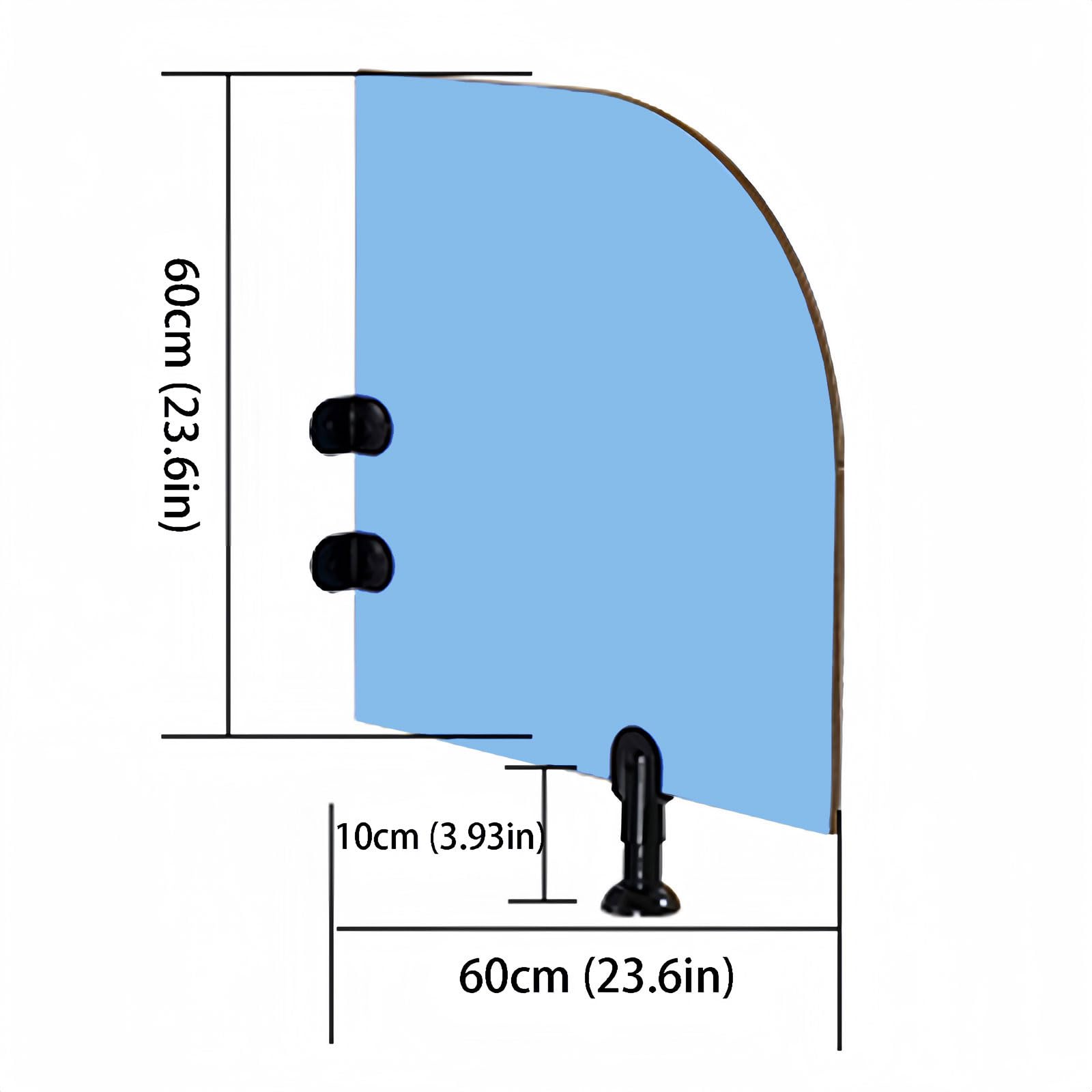 2 Pack Niños Divisores de Urinario 23.6x23.6 Pulgadas Green Wesore Particiones para Escuelas Guarderías Caja Fuerte Bordes Redondeados Resistente al Agua Fácil Instalar Baño Privado Puestos