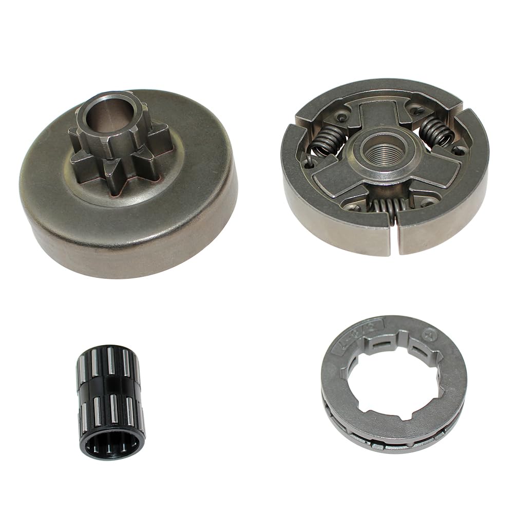 Piezas de jardín Conjunto de Jaula de Aguja para piñón de Tambor de Embrague, Compatible con Motosierra Stihl 038 038AV MS380 MS381 MS381N 1119 0007 1003 9512 933 3150