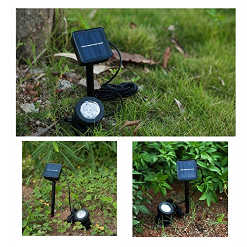 H Hijadel Solar Spot Lights Outdoor,Waterproof Solar Spotlight Pond Lights Led Landscape Spotlights,Underwater Security Lighting,Dark Sensing Auto On/Off Adjustable Lighting(White Light) #TOP6
