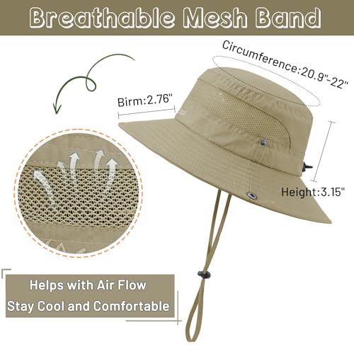 Zando Girls Sun Hat UPF 50+ Kids Sun Hats Girls Outdoor Bucket Beach Wide Brim Hiking Safari 5-13T4