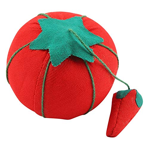 Pin Cushion Sewing Needle Holder, 2Pcs Tomato Ball Shape Cloth Fabric Soft Durable Handy Size for Organizing Pins Needles and Decoration