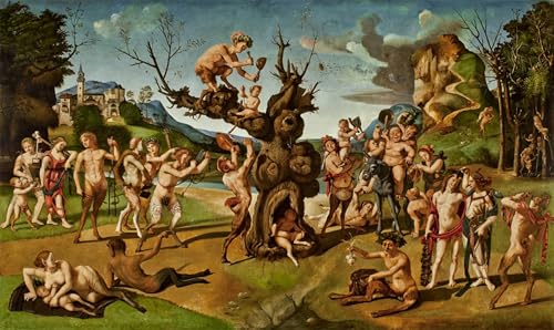 Cuadro de lienzo de Piero Di Cosimo, poster la Scoperta del Miele 60x90cm