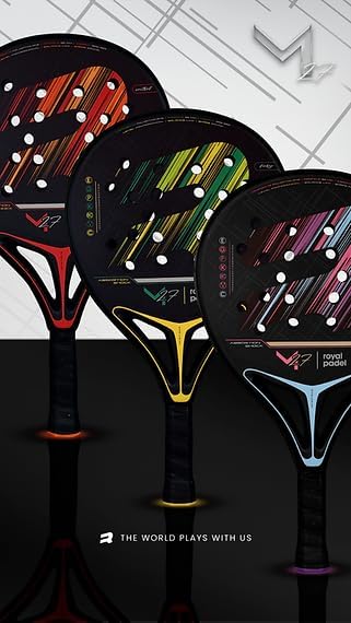 Royal Padel M27 Fury Padel Racket | Multi-Fiber Frame for Control & Feel | Medium-Density Core | 3D Matte Surface for Spin | Official Royal Padel USA Model