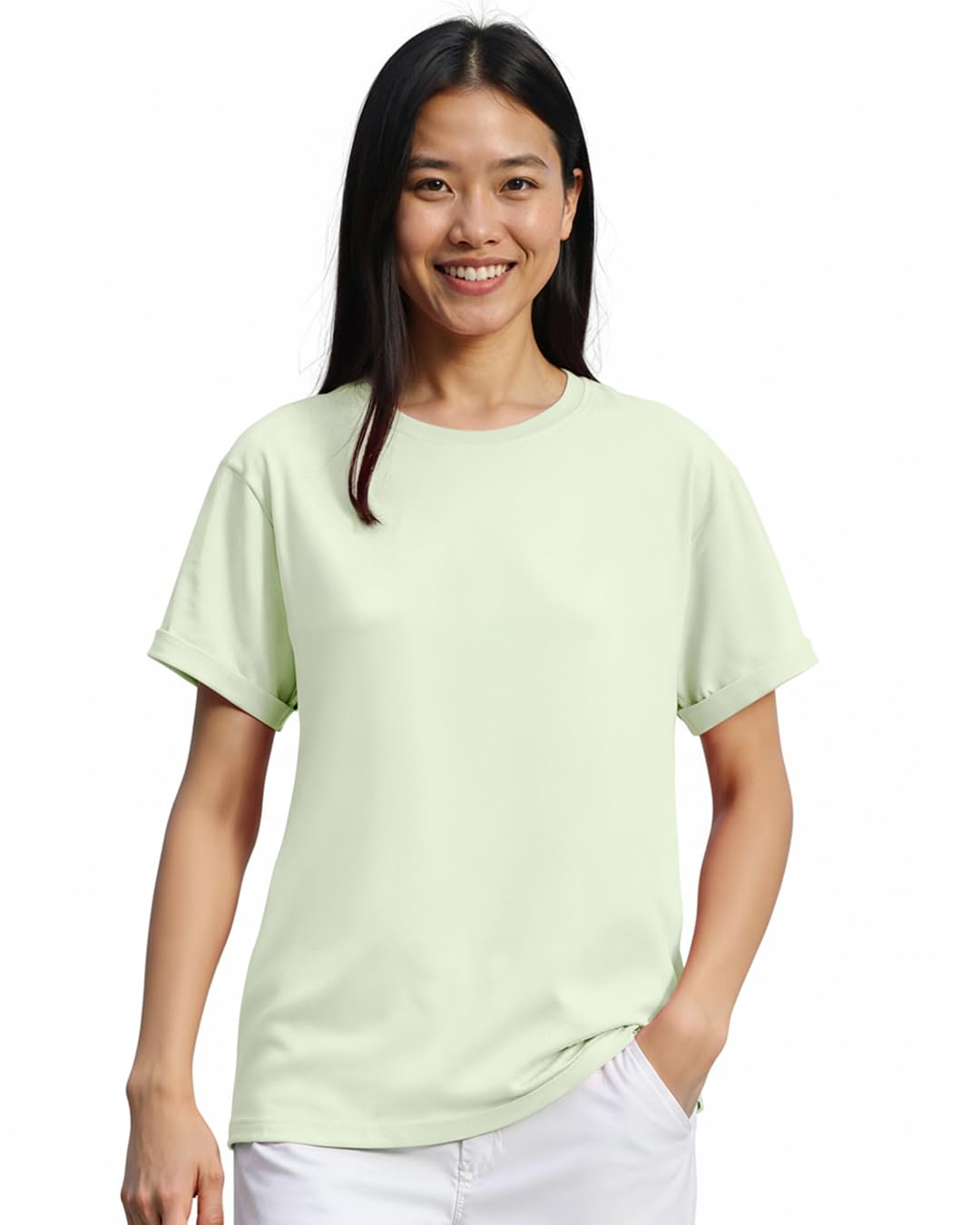 Bewakoof Women's Solid Cotton T-Shirt Boyfriend Fit, Round Neck, Half Sleeve_581053_Green_2XL - Review, Price and Buying Guide