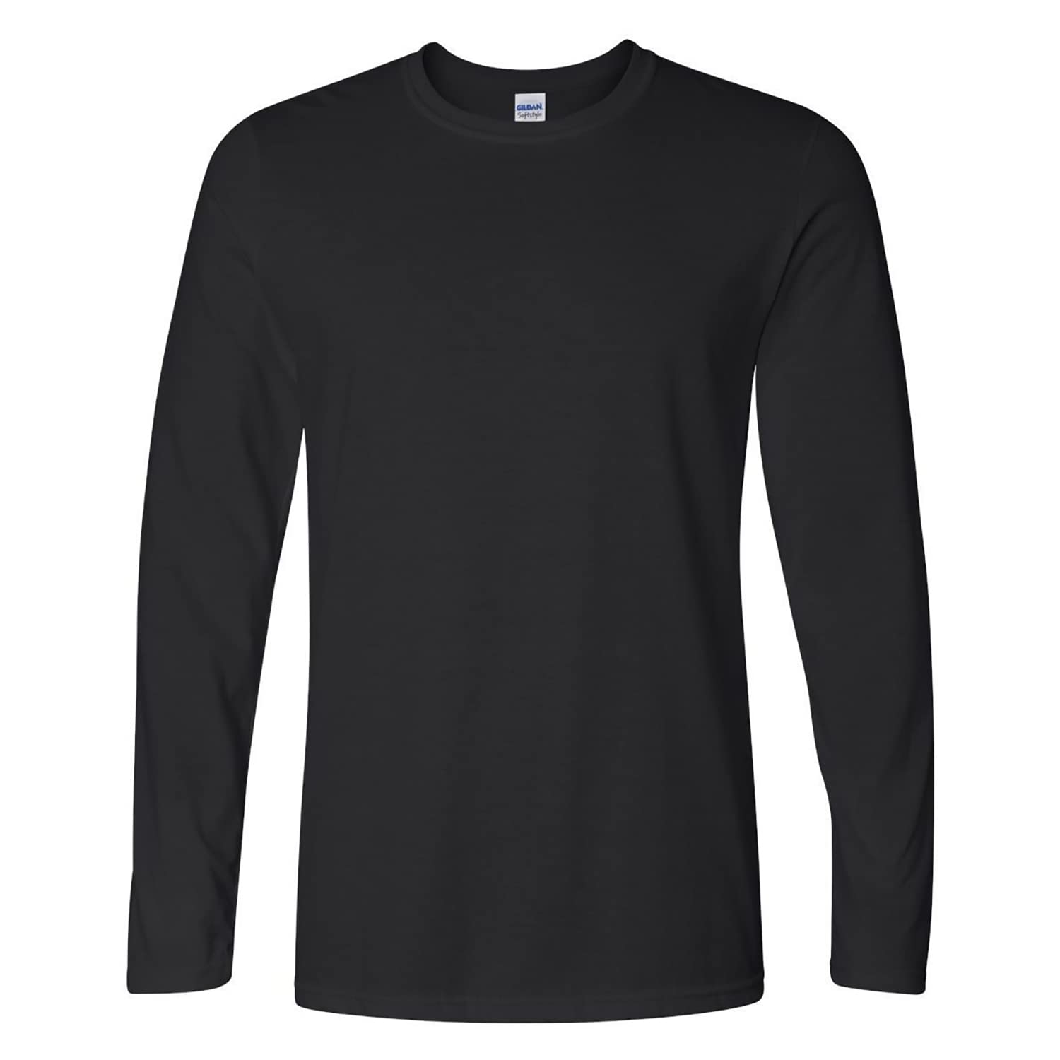 Gildan Men's Soft Style L/Sleeve T-Shirt, Black, Large