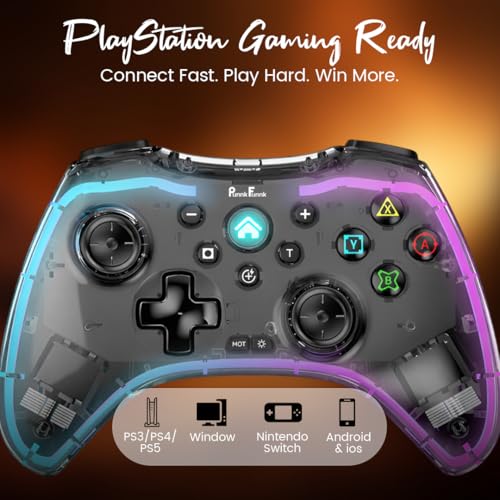 Image of PunnkFunnk Gaming Controller Lite Wireless Bluetooth Gamepad for Android, iOS, PC & Smart TV with Turbo Function, Ergonomic Grip, Rechargeable Battery (X1 Pro Wireless)