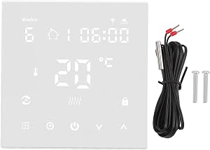 Omabeta Smart Thermostat Digital Touch Screen Programmable for Home Heating, Durable ABS Material, 90-240V, Easy to Use